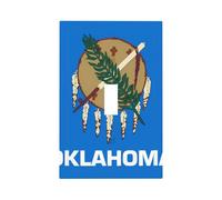 Oklahoma State Flag Unbreakable Polycarbonate Switch Plate-Modern 1 Gang Light Cover for Home Office with Matching Screws