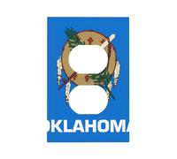 Oklahoma State Flag Unbreakable Polycarbonate Switch Plate-Modern 1 Gang Light Cover for Home Office with Matching Screws