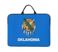 Oklahoma State Flag13-14 Inch Laptop Bag, Shockproof Laptop Sleeve with Padding, Water-Resistant Oxford Cloth Portable Laptop Carry Bag for Notebook Tablet