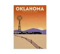 Oklahoma The Sooner State,Retro Metal Tin Sign Vintage Sign For Home Coffee Wall Decor(15x30cm)6x12 inch-BK95