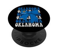 Oklahoma US State Coquette Bow Flag PopSockets Adhesive PopGrip