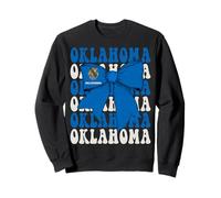 Oklahoma US State Coquette Bow Flag Sweatshirt
