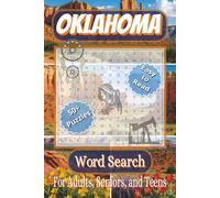 Oklahoma Word Search Puzzle Book: Oklahoma-Themed Word search - Cities, Landmarks, Nature & More, 6x9 inch, 110 pages| 50+ puzzles| holiday fun, vacation,And relaxation
