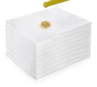 Okllen 100 Pack Oil Absorbent Pads, Single Weight Dimpled Pad, Oil Spill Mat for Absorbing Protecting Home Garage Basement, 13"x10", White