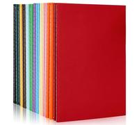 Okllen 24 Pack A5 Lined Notebooks, 60 Pages Each, 21×14CM Colorful Bulk Lined Travel Journal Set Kraft Cover Notebook for Office, Travelers, School, Gifts, 12 Mixed Colours