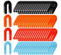 Okllen 400 Pack U Shaped Tile Spacers, Horseshoe Shims, Plastic U Shims for Tile Leveling, Blue 1/16", Red 1/8", Orange 3/16", Black 1/4"