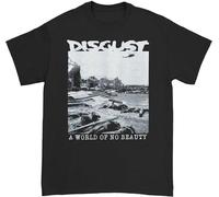 OKLUGGVH Men's Disgust A World of No Beauty Tee T-Shirt T-Shirt Balck(XX-Large)