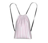 OKMIJNUHBY A Linear Design Reusable Drawstring Backpack â€“ Full-Print Foldable Storage Bag, Ultra-Lightweight 14l Polyester Travel & Shopping Tote With Compact 6Ã-10cm Pouch-In-Pouch Design