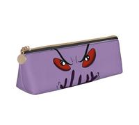 OKMIJNUHBY Bad Guy Big Faceadvanced Leather Triangular Pencil Case-Full Printed Design, Cross-Textured PVC Leather Shell, 100% Polyester Fiber Lining, Compact and Stylish, Can Store Pen Art Supplies.