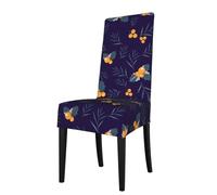 OKMIJNUHBY Christmas Berry Detachable Dining Chair Cover-Full-Width Printed Elastic Chair Cover, Scratch-Resistant And Wear-Resistant Dining Chair Cover Suitable For Various Scenes.