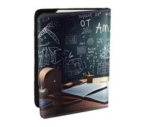 OKMIJNUHBY Formulas Shapes Theory Math Lesson Word 6.5-Inch Passport Holder â€“ Stylish Eco Leather Travel Passport Cover with Full-Print Design, Multiple Card Slots for Men and Women