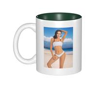 OKMIJNUHBY Humanï¼ŒViewï¼ŒCustom Dual-Sided Interior-Print Ceramic Mug â€“ Elegant Handcrafted Ceramic Coffee Cup with Smooth Rim, Microwave-Safe Design & Vibrant Transparent Printing