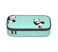 OKMIJNUHBY Large-Capacity Organized Pencil Case with Full-Print Design - Durable Oxford Fabric Stationery Pouch Featuring Smart Multi-Zone Layout, Mesh Pocket, Adjustable Divider & 7 Pen Slots