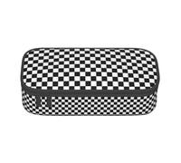 OKMIJNUHBY Large-Capacity Organized Pencil Case with Full-Print Design - Durable Oxford Fabric Stationery Pouch Featuring Smart Multi-Zone Layout, Mesh Pocket, Adjustable Divider & 4 Pen Slots