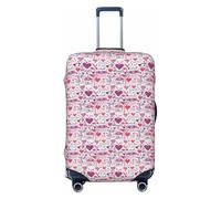 OKMIJNUHBY Lovely Hearts Elastic Luggage Cover – Universal Travel Suitcase Protector with Double-Sided Print, Dust & Scratch Resistant Elastic Bag Cover for Business and Vacation Travel