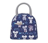 OKMIJNUHBY Lovely Koala Large Insulated Lunch Bag â€“ Extra-Size Lunch Tote with Full-Print Design, Water-Resistant & Lightweight Fabric for Work, School, Picnic