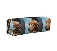 OKMIJNUHBY Minimalist Leather Zip Pencil Case â€“ Premium Cross-Grain PVC Leather Organizer for Pens, Art Supplies & Daily Essentials â€“ Compact, Stylish & Durable School/Office/Travel Pouch