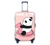 OKMIJNUHBY Panda Tour Elastic Luggage Cover â€“ Universal Travel Suitcase Protector with Double-Sided Print, Dust & Scratch Resistant Elastic Bag Cover for Business and Vacation Travel