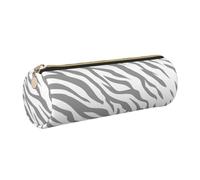 OKMIJNUHBY Panda Tour Leather Cylinder Pencil Case - Premium Full-Print Leather Roll-Up Stationery Organizer with Smooth Zipper, Ideal for School, Office & Travel