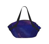 OKMIJNUHBY Sky Foldable Camping Tote Bag â€“ Premium All-Over Printed Round Picnic Blanket With Carry Handles, Waterproof Polyester Composite Fabric For Beach, Camping & Park Outings