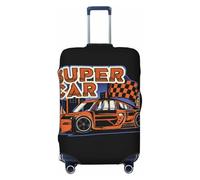 OKMIJNUHBY Vintage Car Elastic Luggage Cover â€“ Universal Travel Suitcase Protector with Double-Sided Print, Dust & Scratch Resistant Elastic Bag Cover for Business and Vacation Travel
