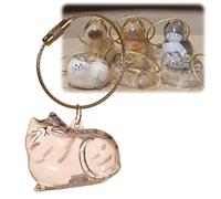 OKMINI Personalized Pet Hair Memorial Keychain-Transparent Capsule Keepsake Box for Dog and Cat Fur-Memorial Bottle for Pet Hair-Pet Hair Storage Box Keyring-Pet Memorial Gifts,#2