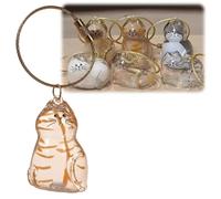 OKMINI Personalized Pet Hair Memorial Keychain-Transparent Capsule Keepsake Box for Dog and Cat Fur-Memorial Bottle for Pet Hair-Pet Hair Storage Box Keyring-Pet Memorial Gifts,#6