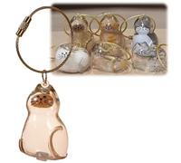 OKMINI Personalized Pet Hair Memorial Keychain-Transparent Capsule Keepsake Box for Dog and Cat Fur-Memorial Bottle for Pet Hair-Pet Hair Storage Box Keyring-Pet Memorial Gifts,#4