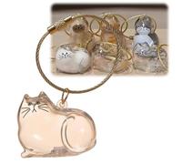 OKMINI Personalized Pet Hair Memorial Keychain-Transparent Capsule Keepsake Box for Dog and Cat Fur-Memorial Bottle for Pet Hair-Pet Hair Storage Box Keyring-Pet Memorial Gifts,#1