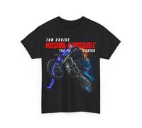 OKMN76huc 2025 Mission Impossible The Final Reckoning Tom Cruise T Shirt Black S