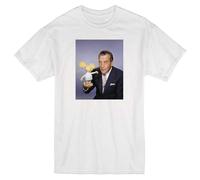 OKMN76huc TOPO GIGIO and ED Sullivan Italian Mouse Retro TV Show White T-Shirt White L