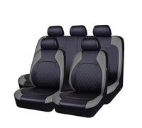 OKMNJHY 9pcs Car Leather Seat Cover Sets, For Dacia Jogger 2022-2024 Full Surround Pu Leather Seat Covers Car Waterproof & Breathable Interior Accessories,A/9pcs Set Grey