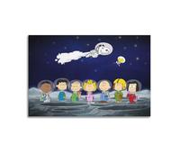 OKMNJU Peanuts on The Moon Poster Poster Decorative Painting Canvas Wall Posters And Art Picture Print Modern Family Bedroom Decor Posters 16x24inch(40x60cm)