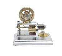OKMO Mini α-Type Horizontal Opposed Stirling Hot Air Engine Model, Precision Metal Physics Experiment for STEM Education, Unique Gift for Engineers, Mechanics, Science Enthusiasts