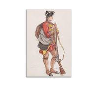 OKNGB 18th Century British Redcoat Soldier Military Poster Poster Decorative Painting Canvas Wall Posters And Art Picture Print Modern Family Bedroom Decor Posters 24x36inch(60x90cm)