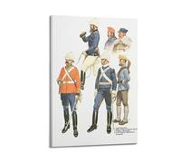 OKNGB 19th Century British Colonial Army Uniforms Poster Poster Decorative Painting Canvas Wall Posters And Art Picture Print Modern Family Bedroom Decor Posters 24x36inch(60x90cm)