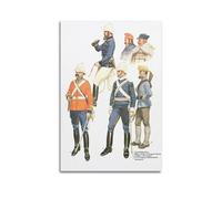 OKNGB 19th Century British Colonial Army Uniforms Poster Poster Decorative Painting Canvas Wall Posters And Art Picture Print Modern Family Bedroom Decor Posters 20x30inch(50x75cm)
