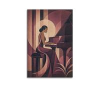 OKNGB 30s Retro Gypsy Jazz Music Gallery Poster Poster Decorative Painting Canvas Wall Posters And Art Picture Print Modern Family Bedroom Decor Posters 12x18inch(30x45cm)