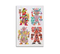 OKNGB Abstract Art Poster Maya Aztec Spirit Totem Poster Decorative Painting Canvas Wall Posters And Art Picture Print Modern Family Bedroom Decor Posters 12x18inch(30x45cm)