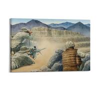 OKNGB Afghanistan War Poster U.S. Army Ranger Poster Decorative Painting Canvas Wall Posters And Art Picture Print Modern Family Bedroom Decor Posters 24x36inch(60x90cm)