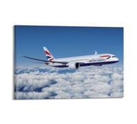 OKNGB Aviation Posters British Airways Plane Long Haul Decorative Painting Canvas Art Picture 12x18inch(30x45cm)