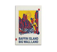 OKNGB Bauhaus Climbing Poster Baffin Canada Island Travel Poster Decorative Painting Canvas Wall Posters And Art Picture Print Modern Family Bedroom Decor Posters 12x18inch(30x45cm)