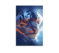 OKNGB Bengal White Tiger Mystery Wildlife Poster Poster Decorative Painting Canvas Wall Posters And Art Picture Print Modern Family Bedroom Decor Posters 24x36inch(60x90cm)