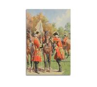 OKNGB British Redcoat Military Poster Regal Cavalry Flag Poster Decorative Painting Canvas Wall Posters And Art Picture Print Modern Family Bedroom Decor Posters 24x36inch(60x90cm)