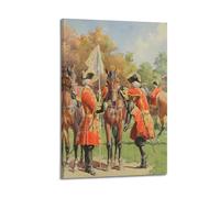 OKNGB British Redcoat Military Poster Regal Cavalry Flag Poster Decorative Painting Canvas Wall Posters And Art Picture Print Modern Family Bedroom Decor Posters 16x24inch(40x60cm)