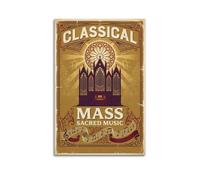 OKNGB Cathedral Pipe Organ Classical Mass Sacred Music Poster Poster Decorative Painting Canvas Wall Posters And Art Picture Print Modern Family Bedroom Decor Posters 24x36inch(60x90cm)