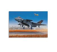 OKNGB China 5th-Gen Fighter Poster J-20 Mighty Dragon Poster Decorative Painting Canvas Wall Posters And Art Picture Print Modern Family Bedroom Decor Posters 12x18inch(30x45cm)