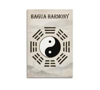 OKNGB China Zen Yin Yang Poster Tai Chi Taoism Ethics Modern Decorative Canvas Prints - Ideal Wall Art for Family, Game Room, Kids, Boys & Girls Bedroom 12x18inch(30x45cm)