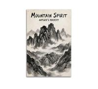 OKNGB Chinese Taoist Yin Yang Zen Sumi-e Landscape Poster Modern Decorative Canvas Prints - Ideal Wall Art for Family, Game Room, Kids, Boys & Girls Bedroom 16x24inch(40x60cm)