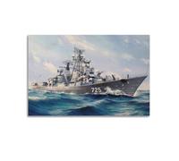 OKNGB Cold War Military Poster Sovremenny-class Destroyer Poster Decorative Painting Canvas Wall Posters And Art Picture Print Modern Family Bedroom Decor Posters 16x24inch(40x60cm)